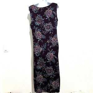 Melissa Harper Womens Purple Sleeveless  Printed Maxi Dress & Blouse Sz 16